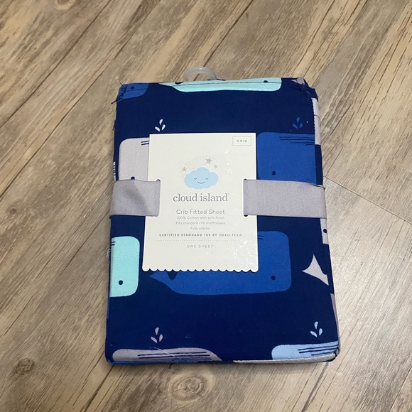 cloud island Bedding New Fitted Crib Sheet By The Sea Whales Cloud